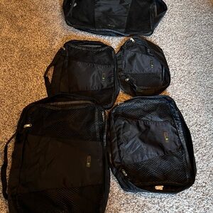 Black Travel Organizer Set